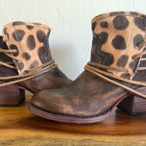 Freebird Brown Ankle Booties (Casey)